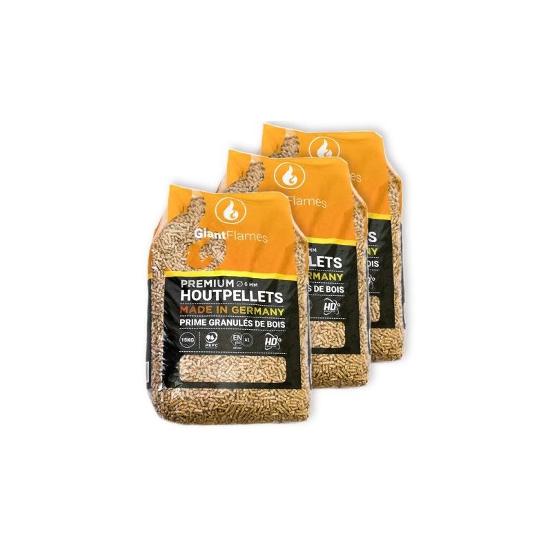 Giant Flames Houtpellets – 65 zakken à 15 kg - Afbeelding 2